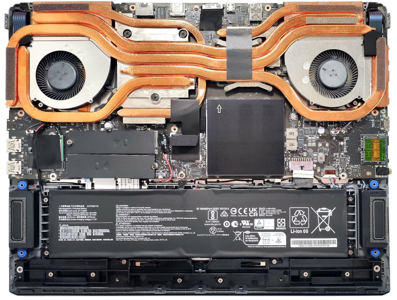 Internal Photo of MSI Vector 17 Hx A14v A14vgg A14vhg A13vhg GPU Fan original MS-17S3 MS-17S4 (Vector 17 HX A13V)